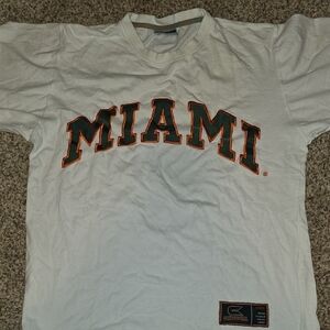 Miami  Hurricanes White Graphic T-Shirt